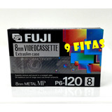 9 Fitas Fuji P6 120 8mm Metal P Filmadora Handycam