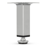 9 Pezinhos Para Moveis 10cm Quadrado Com Regulagem Altura