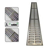 9 Ralo Linear 15x100cm Grelha Aluminio Coleta Agua Pluvial