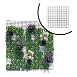9 Tela Aramada Jardim Vertical Horta Suspensa Floreira 60x60 Cor Da Estrutura Preto Cor Da Planta Preto