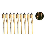 9 Tochas Bambu 120cm Lamparina Festa Luau Decoração Jardim