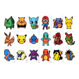 90 Tatuagem Temporária Infantil Tema Pokémon Cor Verde