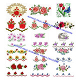 91 Matrizes Bordados Rosas Flores Passaros Com Barras Novo