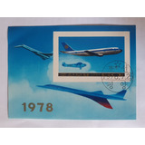 943 Coreia Do Norte Bloco De Selo Aviação