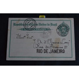 9482 Bilhete Postal Circulado Rio De Janeiro Brasil 1916