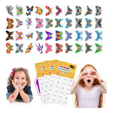 96 Tatuagem Temporária Infantil Borboleta Menina Atóxica Kit