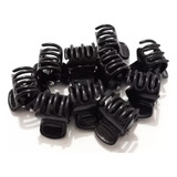 96 Mini Piranhas Prendedor Presilha Para Cabelo Cor Preta