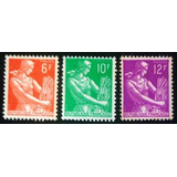 9716 França Selos Ordinários Série Completa Yvert Nº 1115/7