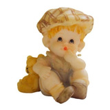 984 Prd Mini Estatueta Um Antigo Bibelô Menino De Boina