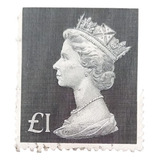 9868 - Inglaterra Rainha Elizabeth Selo Yvert Nº 490 Circ