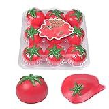 9Pcs Sticky Splat Tomate Balls  Anti Anxiety Sensory Toy  Endless Fun  Super Tear Resistance  Relaxation Aid  Ideal Gift For Autism ADHD Rehabilitation  Vermelho 