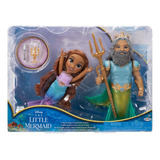 A Pequena Sereia - Set De Bonecas Com Ariel E Rei Tritão