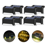 Aa 8pcs Led Step Stair Lamp Varanda Cerca Decoração Luz Y