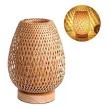 Abajur De Bambu Dispositivos De Peça Central Lâmpada De.