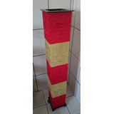 Abajur Luminária De Chão 1,50cm - Chenile Vermelha, Mostarda