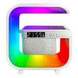 Abajur Rgb, Relógio, Carregador De Celular, Som Bluetooth 