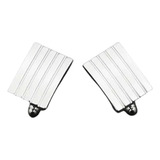 Abotoadura Luxuosa Prateada Inox Social Masculina