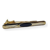 Abotoadura Masculina Banhada A Ouro + Prendedor De Gravatas