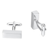 Abotoaduras Em Barra Retangular 3d Abotoaduras 7x22mm De