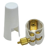 Abracadeira Branca Couro Sax Soprano Free Sax Boquilha Massa