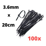 Abraçadeira Nylon Enforca Gato Cinta Plástica 3,6x200 C/100 Cor Preto