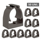 Abraçadeira Plástico Fixar Conduite Pvc 3/4 Kit 50 Unidades Cor Cinza