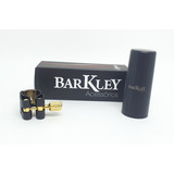 Abraçadeira Sax Soprano Barkley Couro Ressonador Dourado 