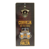 Abridor De Garrafa Parede Mdf Cerveja Churrasco Decorativo 