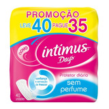 Absorvente Diário Sem Abas Intimus Days 40 Unidades - Embala