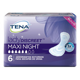 Absorvente Noturno Tena Lady Discreet Maxi Night 6 Unidades