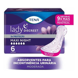 Absorvente Noturno Tena Lady Discreet Maxi Night C/6 Noturno