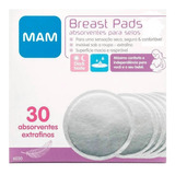 Absorventes Extrafinos P/ Seios Breast Pads Mam ® 30 Unid.