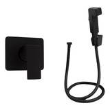 Acabamento P/ Registro Monocomando E Ducha Higiênica Black Acabamento Mate Cor Preto