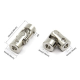 Acoplador Junta Aço 4mm P/ 4mm Eixo Modelismo Mini Cardan Rc