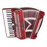 Acordeon 80 Baixos Michael Acm8007n Prd Vermelho Perola Case