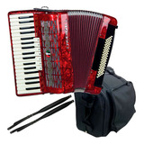 Acordeon Cadenza Cd80/37 80 Baixos 37 Teclas C/ Bag + Alça