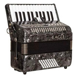 Acordeon Ega 0348 Pbk 48 Baixos Com Case Eagle 26 Teclas