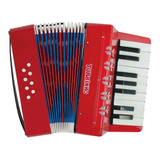 Acordeon Infantil Turbinho 8 Baixos 17 Teclas + Nf