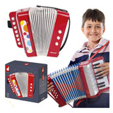 Acordeon Sanfona Instrumento Musical Infantil Confetti
