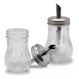 Açucareiro De Vidro Com Bico Dosador Aço Inox Açucar Cozinha Cor Inox/vidro
