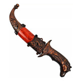 Adaga Punhal Aço Inox Medieval Premium Decorativo Com Caixa