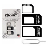 Adaptador 3x1 Nano Chip, Mini, Micro Sim Card Celular
