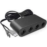 Adaptador 4 Controles Gamecube P/ Wiiu, Switch Ou Pc Usb 