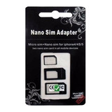Adaptador 4x1 Nano Chip, Mini, Micro Sim Card + Ejetor Chip