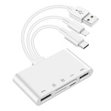 Adaptador 5 Em 1 Para iPhone Android Pc Usb 3.0 Cartao Sd Tf