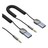 Adaptador Automotivo Bluetooth 5.0 Usb P2 Aux Som Limpo