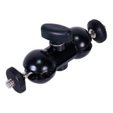 Adaptador Ballhead Duplo Magic Arm Rosca 1/4 Polegada Duplo
