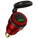 Adaptador Carregador Usb- Tipo C Moto Europeu Bmw Trimph Ktm