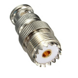 Adaptador Conector Bnc Macho X Uhf Femea Icom Yaesu Vertex