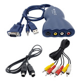 Adaptador Conversor De Notebook Vga Para Monitor Rca Svideo